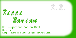 kitti marian business card